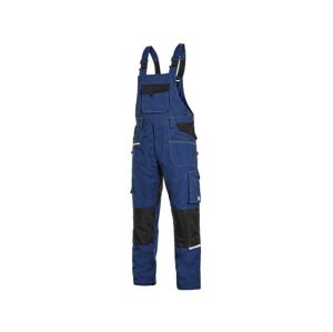 CXS STRETCH pánské Kalhoty pracovní s laclem tmavě modrá/černá 54